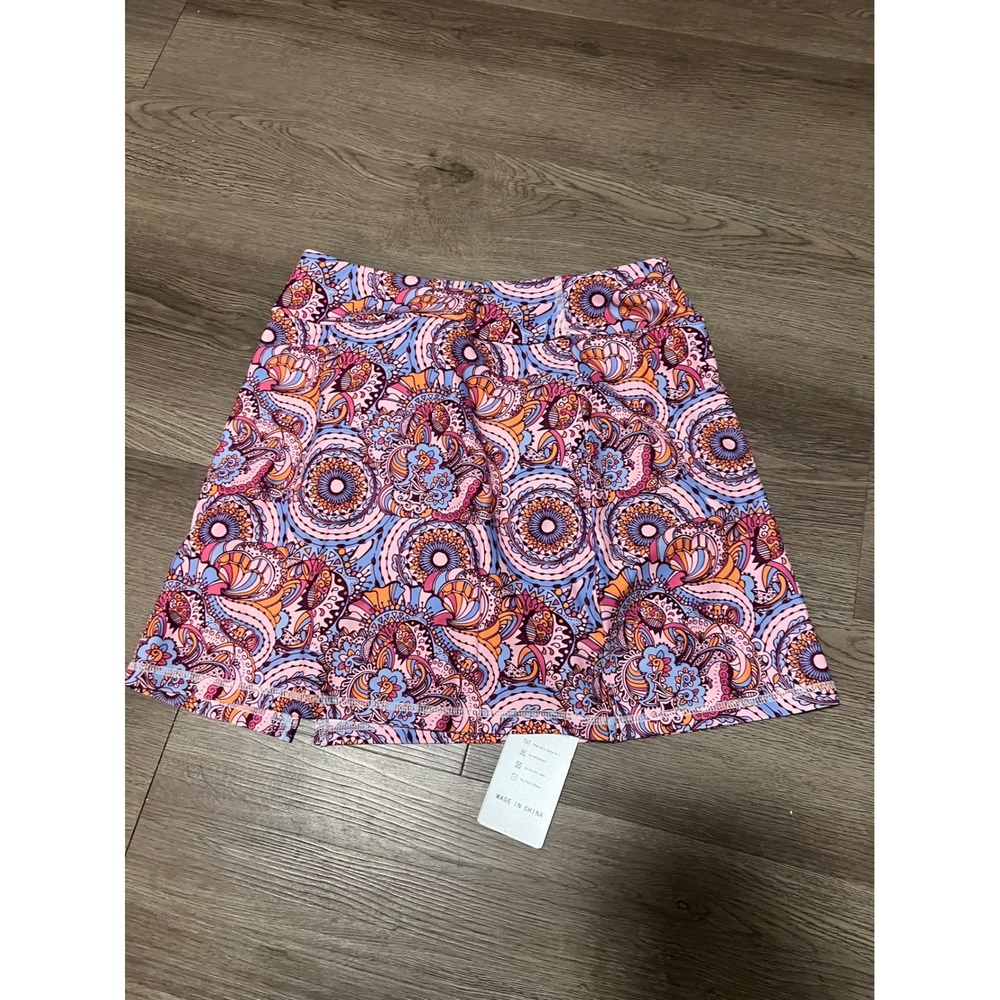 Loukeith Womens Paisley Mandala Print Athletic Skort Pink‎ Purple Orange Tennis